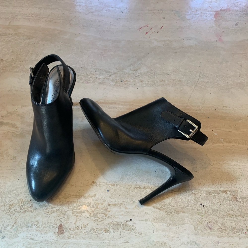 Ralph Lauren black leather booties 8.5